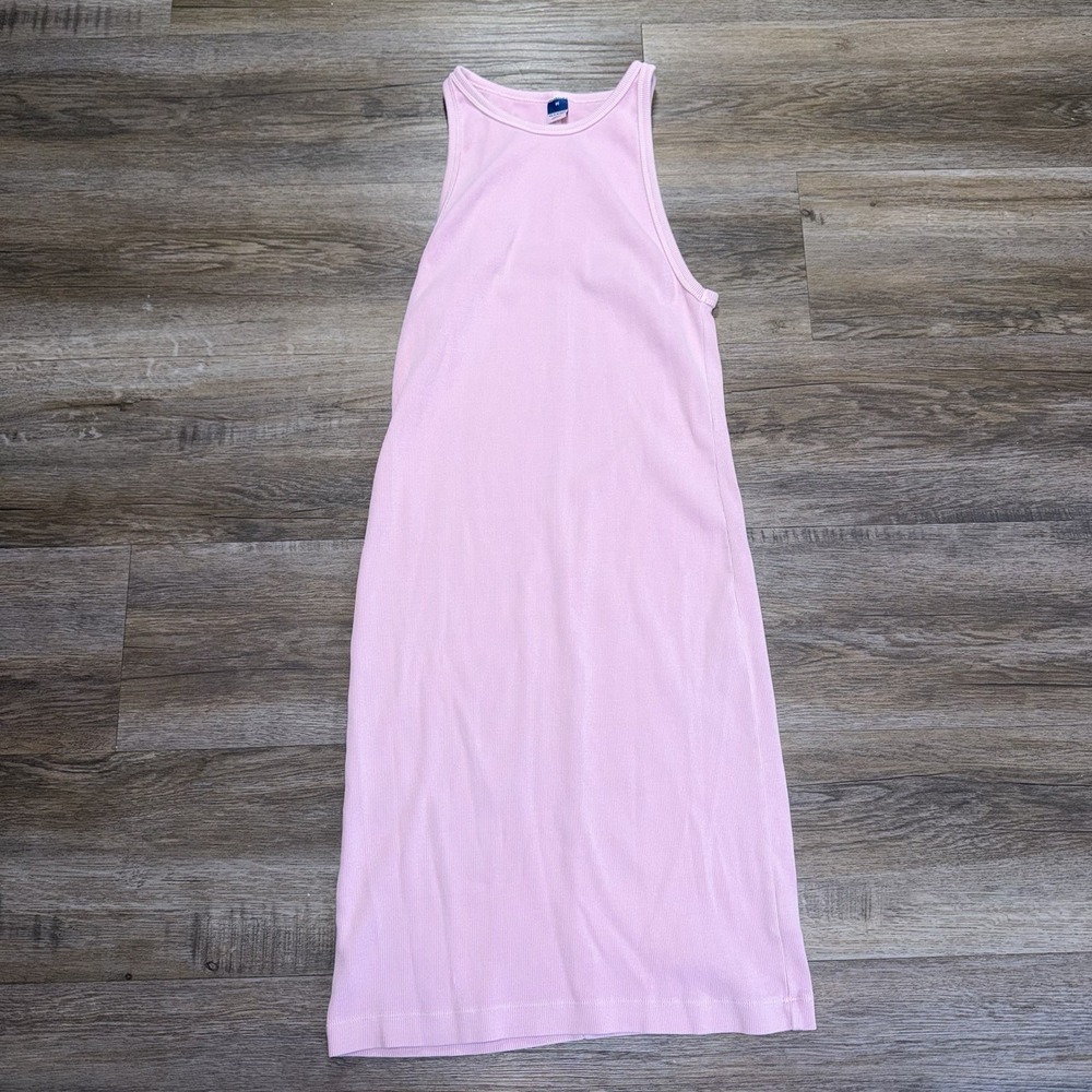 Old Navy Pink Ribbed High-Neck Sleeveless Mini Dress Womens Medium